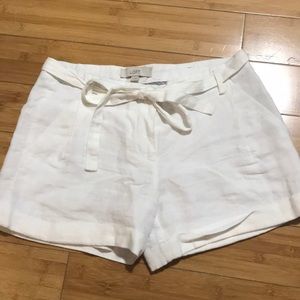 Ann Taylor loft white linen shorts size 2